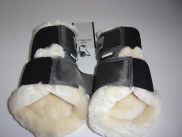 Luxe tendon boots faux fur S en M grijs HV Polo pony