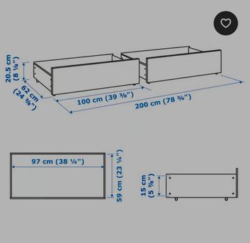 NIEUW IN DE DOOS 4 Ikea Malm bedlades, wit - afbeelding 3 NIEUW IN DE DOOS 4 Ikea Malm bedlades, wit - afbeelding 3