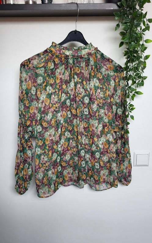 Bloemen blouse top van Zara | Maat M, Kleding | Dames, Blouses en Tunieken, Zo goed als nieuw, Maat 38/40 (M), Geel, Ophalen of Verzenden