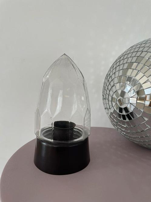 Art deco plafondlamp | raket | bakeliet | vintage lamp, Huis en Inrichting, Lampen | Plafondlampen, Gebruikt, Glas, Ophalen of Verzenden