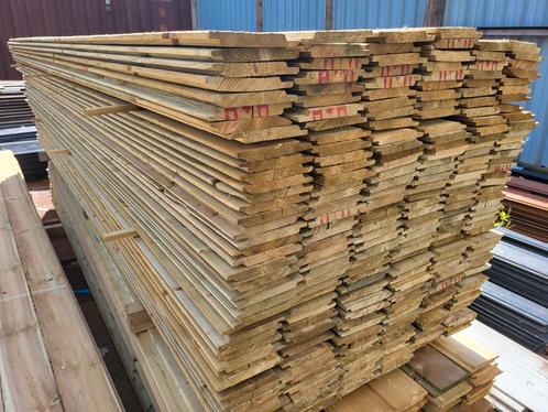 Rabat planken geïmpregneerd 19mm dik halfhout rabatdelen, Doe-het-zelf en Verbouw, Hout en Planken, Nieuw, Plank, Vuren, 300 cm of meer