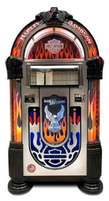 Rock Ola Harley Davidson jukebox bij KOOL BV Kalmthout, Verzamelen, Automaten | Jukeboxen, Ophalen of Verzenden