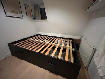 Brimnes Bedframe 140x200 + Lattenbodems - afbeelding 1 Brimnes Bedframe 140x200 + Lattenbodems - afbeelding 1