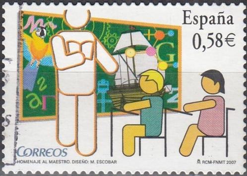 Spanje-SP1.9- 2007 - Eerbetoon aan de Leraren, Postzegels en Munten, Postzegels | Europa | Spanje, Gestempeld, Verzenden