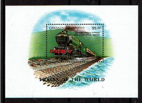grenada 1999 pf blok treinen spoorwegen railroad, Postzegels en Munten, Postzegels | Thematische zegels, Postfris, Treinen, Ophalen of Verzenden