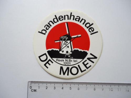 sticker Oud REEK De Molen banden autobanden retro n brabant, Verzamelen, Stickers, Verzenden