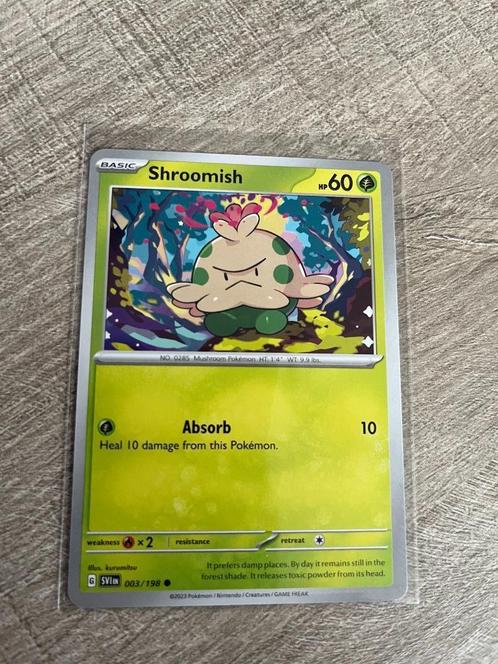 Shroomish 003/198 Scarlet & Violet - Pokémon Kaart, Hobby en Vrije tijd, Verzamelkaartspellen | Pokémon, Nieuw, Losse kaart, Ophalen of Verzenden