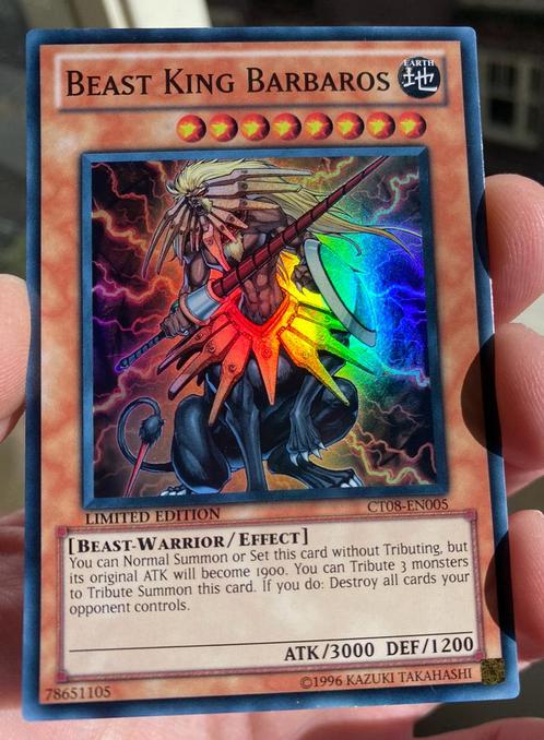 Yu-Gi-Oh! Beast King Barbaros CT08-EN005 Tin Promo !, Hobby en Vrije tijd, Verzamelkaartspellen | Yu-gi-Oh!, Zo goed als nieuw