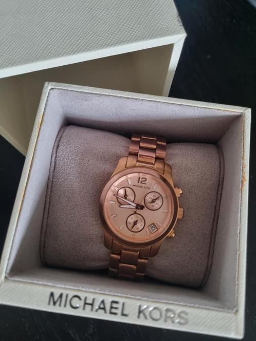 Michael Kors horloge met datum rosé, Sieraden, Tassen en Uiterlijk, Horloges | Dames, Zo goed als nieuw, Overige merken, Staal