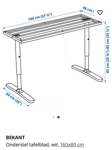 Ikea BEKANT bureau 160x80 - afbeelding 9 Ikea BEKANT bureau 160x80 - afbeelding 9