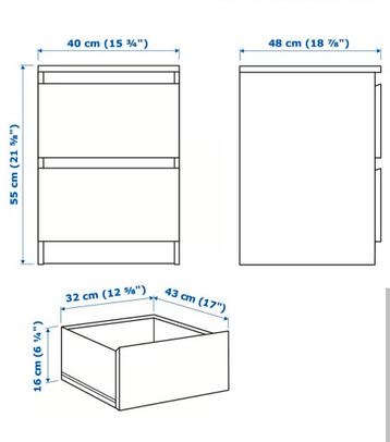 2x IKEA Malm Nachtkastjes - afbeelding 3 2x IKEA Malm Nachtkastjes - afbeelding 3