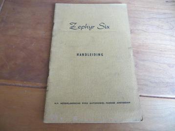 Instructieboek Ford Zephir Six 1955