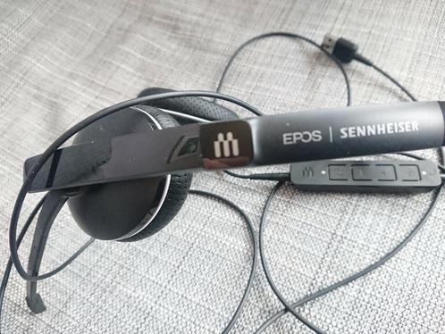 Sennheiser headset voor pc met USB aansluiting., Computers en Software, Headsets, Zo goed als nieuw, Bedraad, Inklapbare microfoon