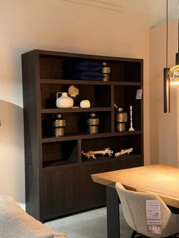 vakken kast bruin eiken fineer Japandi 180x220cm - afbeelding 5 vakken kast bruin eiken fineer Japandi 180x220cm - afbeelding 5