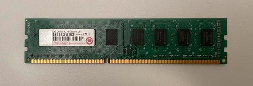 2 GB Transcend DDR3 1333MHz PC3-10600 CL9 DIMM 240 pin., Computers en Software, RAM geheugen, Zo goed als nieuw, Desktop, DDR3