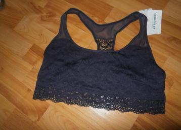 2 stretch kanten Bralettes mt 42 (Schiesser)nieuw mt kaartje