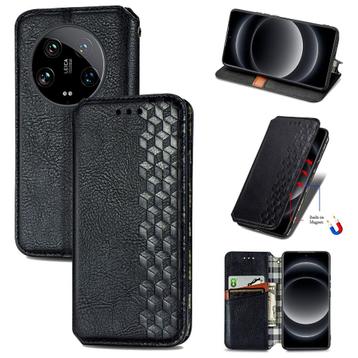 Luxe PU Lederen Wallet Case Set voor Xiaomi 14 Ultra _ Zwart