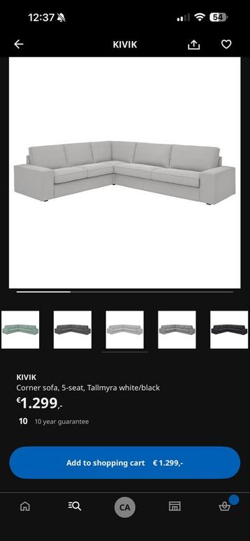 Hoekbank Kivik (IKEA) - grijs - afbeelding 3 Hoekbank Kivik (IKEA) - grijs - afbeelding 3