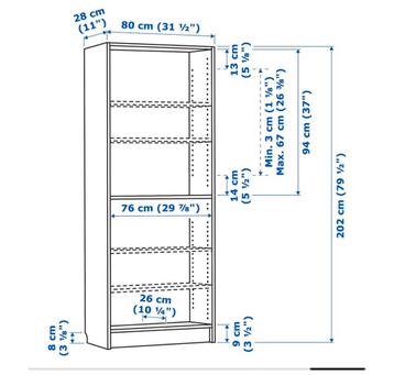 IKEA Billy Boekenkast - Eikenpatroon - 80x28x202 cm - afbeelding 4 IKEA Billy Boekenkast - Eikenpatroon - 80x28x202 cm - afbeelding 4