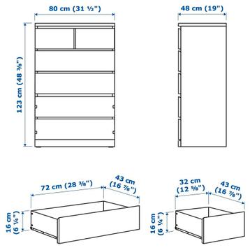 Ikea Malm 6 ladekast - afbeelding 3 Ikea Malm 6 ladekast - afbeelding 3