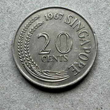 Singapore 20 cents 1967