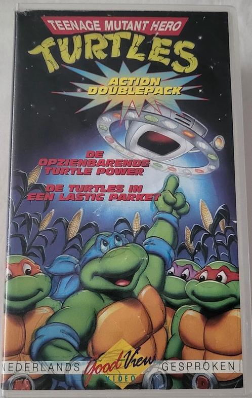 Teenage Mutant Hero Turtles Action Doublepack VHS Cartoon, Cd's en Dvd's, VHS | Kinderen en Jeugd, Gebruikt, Tekenfilms en Animatie