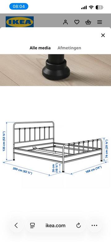 STJÄRNÖ Bedframe 180x200 cm - Zo goed als nieuw! - afbeelding 6 STJÄRNÖ Bedframe 180x200 cm - Zo goed als nieuw! - afbeelding 6