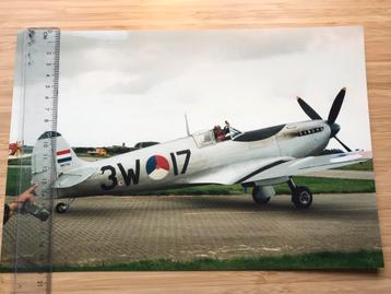 Supermarine Spitfire 3W-17 Luchtmacht Foto 20x30 Luchtvaart 