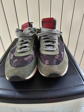 DIESEL schoenen, camouflage en zwart, mt 42