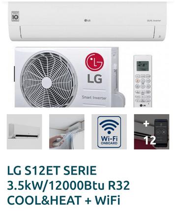 Airco LG S12et  3,5 kw inclusief wifi1299€ 
