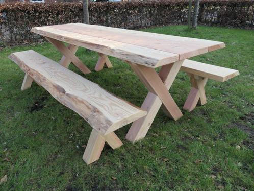 Douglas X-poot Tuintafel, Tuin en Terras, Tuintafels, Nieuw, Rechthoekig, Hout, Ophalen