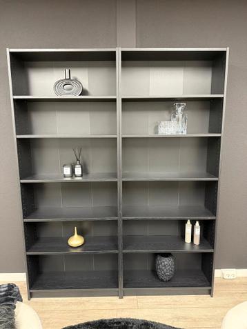 2x IKEA BILLY boekenkast – zwart eikenpatroon – 80x202 cm - afbeelding 2 2x IKEA BILLY boekenkast – zwart eikenpatroon – 80x202 cm - afbeelding 2