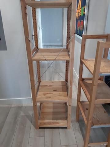 Ikea rek, Ivar, massief grenen bestaande , boekenrek, 2 dele - afbeelding 2 Ikea rek, Ivar, massief grenen bestaande , boekenrek, 2 dele - afbeelding 2