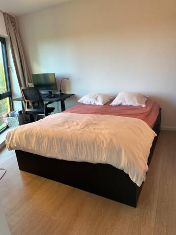 Tweepersoons Bed Ikea BRIMNES zwart met opberglades 160x200 - afbeelding 1 Tweepersoons Bed Ikea BRIMNES zwart met opberglades 160x200 - afbeelding 1