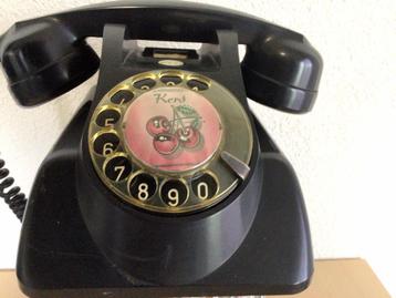 Bakeliet telefoon PTT VINTAGE brocante jaren 60 ouderwetse