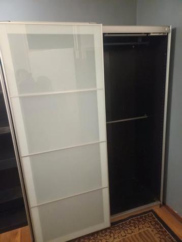 IKEA PAX kledingkast 2x 100x58x201 (2m) incl. verlichting - afbeelding 2 IKEA PAX kledingkast 2x 100x58x201 (2m) incl. verlichting - afbeelding 2