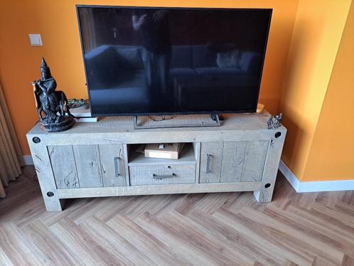 TV meubel eikenhout De Bommel: (L160xB50xH60), Huis en Inrichting, Kasten | Televisiemeubels, Zo goed als nieuw, 150 tot 200 cm