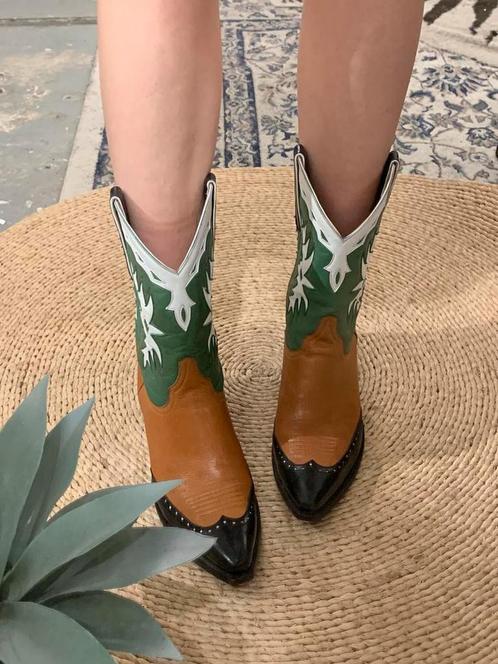 Indian western boots 38 cowboylaarzen bohemian laarzen, Kleding | Dames, Schoenen, Zo goed als nieuw, Hoge laarzen, Bruin, Ophalen of Verzenden