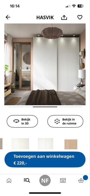 Ikea pax schuifdeuren wit 236x200 hasvik - afbeelding 1 Ikea pax schuifdeuren wit 236x200 hasvik - afbeelding 1