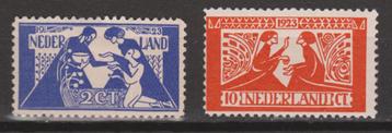NVPH 134 - 135 ong Tooropzegels 1923 ; OUD NEDERLAND p/stuk