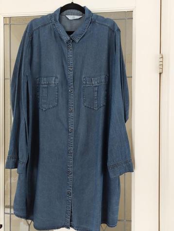 zgan Lange donkere jeans blouse, H&M, maat XXL