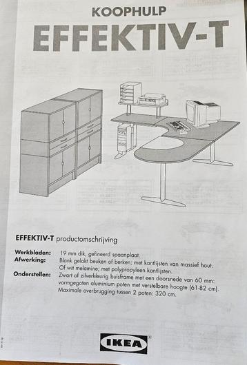 Werktafelcombinatie/bureau EFFEKTIV-T van Ikea - afbeelding 2 Werktafelcombinatie/bureau EFFEKTIV-T van Ikea - afbeelding 2