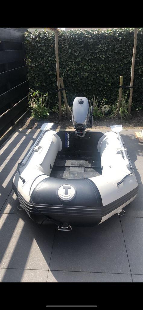 Talamax 280 mariner -Yamaha 4 pk   ext tank geen plakkers, Watersport en Boten, Rubberboten, Gebruikt, Overige merken, Airdeck