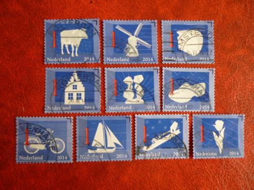 Serie gestempeld iconen 2014, NVPH 3140 - 3149, Postzegels en Munten, Postzegels | Nederland, Gestempeld, Ophalen of Verzenden