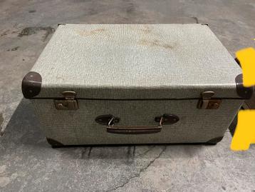 1 vintage reiskoffer, oude koffer, oude valies