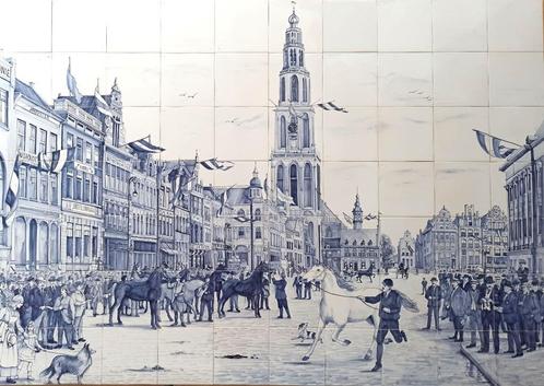 tegeltableau nieuw, klassieke tegels, Fries Groningen, witje, Antiek en Kunst, Antiek | Wandborden en Tegels, Ophalen of Verzenden