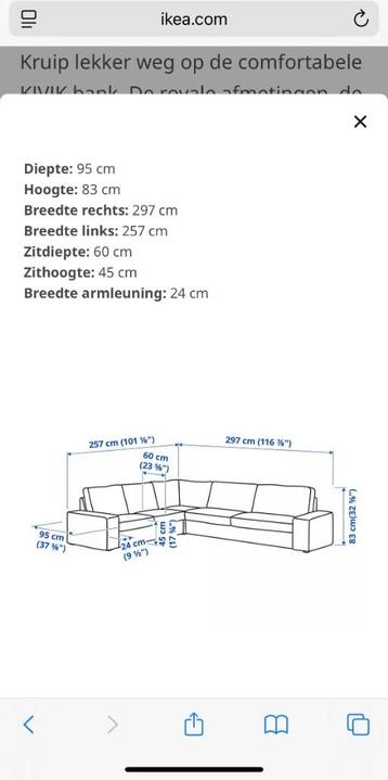 Hoekbank Kivik IKEA grijs - afbeelding 6 Hoekbank Kivik IKEA grijs - afbeelding 6