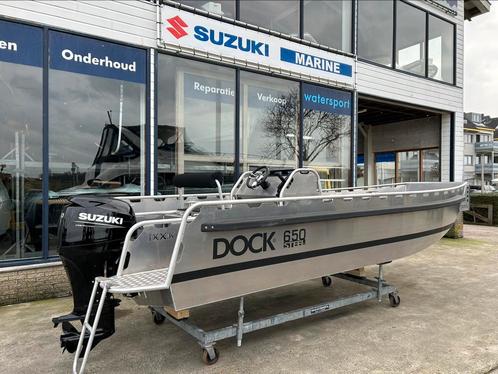 Nieuwe Dock 650 Steel + Suzuki DF 100 BTL BJ. 2024 Vaarklaar, Watersport en Boten, Vis- en Consoleboten, Nieuw, 70 pk of meer