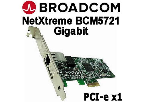 Broadcom NetXtreme BCM5721 Gigabit PCI-e x1 Adapter | FH/LP, Computers en Software, Netwerkkaarten, Gebruikt, Intern, Ophalen of Verzenden