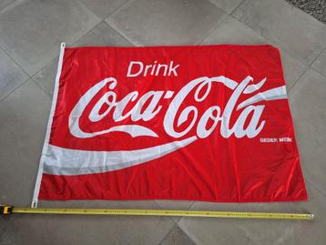 Coca cola vlag 1 x 1.40 meter met bevestigingshaken 